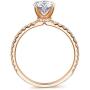 HAFEEZ CENTER 14K Solid Gold Demi Comfort Fit 1ct D-E Color Round Brilliant Cut Moissanite Engagement Ring