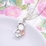 Sterling Silver Forever Love Cute Animal Love Heart Necklace Ring Earrings for Women Graduation Gift