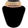 I Jewels Traditional Kundan & White Pearl Choker Necklace Set for Women (K7075)