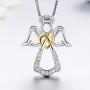 VOROCO 925 Sterling Silver Simple Cute Style Pendant Necklace Birthday Gift Jewelry for Women Girls