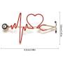 Electrocardiogram Stethoscope Personality Medical Medicine Brooch Pin Alloy Jewelry Nurse Doctor Student Hat Lapel Pins
