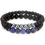 Joan Nunu Charm Bracelet for Men Women Black Mantra Prayer Beads