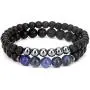 Joan Nunu Charm Bracelet for Men Women Black Mantra Prayer Beads Joan Nunu Charm Bracelet for Men Women Black Mantra Prayer Beads