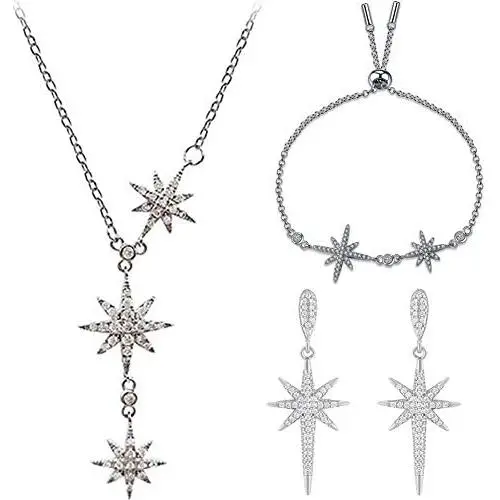 ALAIX Womens Necklace Sets Silver Gold Chain Necklaces with Long Shiny Bling Sparkle Pendant Adjuatable Sweater Necklace for Women and Girls ALAIX Womens Necklace Sets Silver Gold Chain Necklaces with Long Shiny Bling Sparkle Pendant Adjuatable Sweater Necklace for Women and Girls