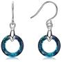 SNOWH Earrings for Women - Dangle Earrings Sterling Silver Hoop Earring with Swarovski Crystals