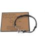 Serotonin Wish Bracelet, Be Happy, in Pursuit of Happiness, Strong, Mental Health, Depression, Chemistry, Awareness, Wish String (Black)