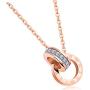 Showfay Necklace for Women, Roman Numeral Circle Necklace Suitable for Daily Life, at Work, or Party, Retro Women Necklace with Cubic Zirconia for Valentine’s Day/Holiday/Festival Gift