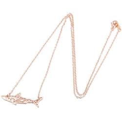 La Espoir Orugami Paper Shark Necklace Sea Animal Fish Pendant Necklace