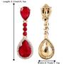 BriLove Womens Wedding Bridal Crystal Teardrop Infinity Figure 8 Chandelier Dangle Clip-On Earrings