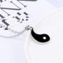 Yinyang Bff Couples Pendant Necklace Chain for Women Mens Personalized Matching Puzzle Diagrams Best Friend Necklaces Gifts for Girlfriend Valentines Birthday