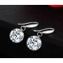 Drop Dangle Earrings 8MM 2ct CZ Cubic Zirconia 14K White Gold Plated With Hypoallergenic Hook Gorgeous Gift for Women and Girls