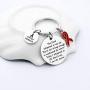 FUSTMW Stroke Awareness Keychain Stroke Warrior Gifts I Am The Storm Stroke Survivor Jewelry Recovery Gifts Red Ribbon Cancer Inspirational Gifts