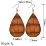 Leather Earrings for Women, 4 Pairs Sterling Silver Piercing Hook with Antique Petal Drop Earrings, Autumn Winter Classic Fashion Style, Ideal Jewelry Set Gift or Daily Wear Leather Earrings for Women, 4 Pairs Sterling Silver Piercing Hook with Antique Petal Drop Earrings, Autumn Winter Classic Fashion Style, Ideal Jewelry Set Gift or Daily Wear