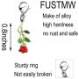 FUSTYLE Rose Pendant Necklace Infinity Love Charm Beauty and The Beast Rose Jewelry Gifts