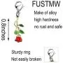 FUSTYLE Rose Pendant Necklace Infinity Love Charm Beauty and The Beast Rose Jewelry Gifts FUSTYLE Rose Pendant Necklace Infinity Love Charm Beauty and The Beast Rose Jewelry Gifts