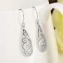 Comelyjewel Women Lady Copper Dangle Earrings Hollow Carved Flower Drop Ear Piercing Jewelry Durable and Useful