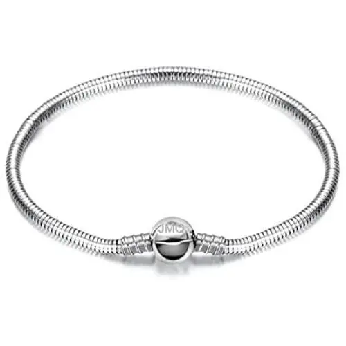 JMQJewelry Lucky Beads Women Girls European Jewelry Circle Charms for Bracelet Stainless Steel Snake Chain 14.5 16.5 18.5 20.5 cm JMQJewelry Lucky Beads Women Girls European Jewelry Circle Charms for Bracelet Stainless Steel Snake Chain 14.5 16.5 18.5 20.5 cm