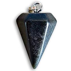 Galactikonsciousness Black Onyx Stone Pendant Crystal Jewelry Meditation Reiki Single Point Charm Healing Natural Gemstone Necklace Rock Crystal Yoga Gift Chakra