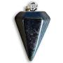 Galactikonsciousness Black Onyx Stone Pendant Crystal Jewelry Meditation Reiki Single Point Charm Healing Natural Gemstone Necklace Rock Crystal Yoga Gift Chakra