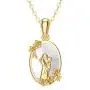 10K 14K 18K Yellow Gold Mother and Child Pendent Necklace with White Shellfish for Mother Mom, 14K Solid Gold Necklace Jewelry Gift for Mom, Wife 10K 14K 18K Yellow Gold Mother and Child Pendent Necklace with White Shellfish for Mother Mom, 14K Solid Gold Necklace Jewelry Gift for Mom, Wife