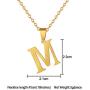 Fashion Initial Letter Pendant Necklace Stainless Steel Gold Color Mens Womens Custom Capital Letter Name Necklace Personalized Jewelry Gift