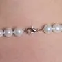 KEZEF Creations Cream White 8-14mm Simulated Faux Pearl Necklace Hand Knotted Strand 16-20 Inch