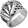 HZMAN Mens Vintage Poker Games Casino Cocktail Party Stainless Steel Biker Spade Ring HZMAN Mens Vintage Poker Games Casino Cocktail Party Stainless Steel Biker Spade Ring