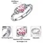 ChicSilver 6mm Heart Shape Sparkling Birthstone White Gold Plated 925 Sterling Silver Celtic Knot Ring Adjustable(with Gift Box) ChicSilver 6mm Heart Shape Sparkling Birthstone White Gold Plated 925 Sterling Silver Celtic Knot Ring Adjustable(with Gift Box)