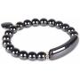 Justinstones Gem Semi Precious Gemstone Love Heart Charm Stretch Beaded Bracelet Unisex