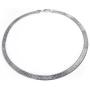 Flexible Reversible Flat Greek Key 925 Sterling Silver Herringbone Necklace For Women Nickle-Free Made Italy 16 18 Inch