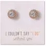 A+O Bridesmaid Gift, Crystal Stud Post or Clip-on Earrings in Silver, Gold, Rose Gold A+O Bridesmaid Gift, Crystal Stud Post or Clip-on Earrings in Silver, Gold, Rose Gold
