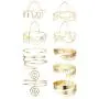 LOLIAS 10Pcs Gold Head Chain and Arm Cuff Upper Arm Band Cuff Bracelet Set for Women Bridal Bohemian Gypsy Headpiece Halloween Jewelry Simple Adjustable Armband Gold Chain Headband Set LOLIAS 10Pcs Gold Head Chain and Arm Cuff Upper Arm Band Cuff Bracelet Set for Women Bridal Bohemian Gypsy Headpiece Halloween Jewelry Simple Adjustable Armband Gold Chain Headband Set