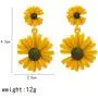 Boho Flower Stud Earrings for Women Girls Flower Shaped Daisy Earrings with Gold Bud Double Metal Flower Dangle Drop Post Earrings 4 pcs Boho Flower Stud Earrings for Women Girls Flower Shaped Daisy Earrings with Gold Bud Double Metal Flower Dangle Drop Post Earrings 4 pcs