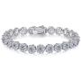 SHKA Gold Plated Tennis Bracelet with Sparkling White Cubic Zirconia Stone for Women Girls, Gifts for Graduation