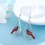 Cardinal Earrings 925 Sterling Silver Cute Red Bird Drop Dangle Earrings Hypoallergenic Jewelry Memorial Gifts for Women Friends Cardinal Earrings 925 Sterling Silver Cute Red Bird Drop Dangle Earrings Hypoallergenic Jewelry Memorial Gifts for Women Friends