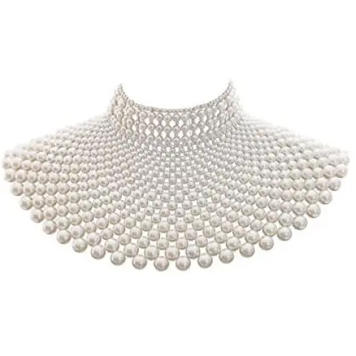 Fine Fashion Handmade Beaded Bib Egyptian Pearl Necklace Collar Women Dress Statement Choker Accessories