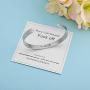 ALoveSoul Morse Code Secret Message Bracelet Stainless Steel Cuff Creative Jewelry Gift