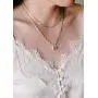 BOUTIQUELOVIN Padlock Pendant Necklace for Women | 14K Gold Plated Paperclip Chain Lock Pendant for Girls