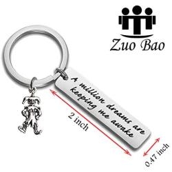Zuo Bao Inspirational Gift Greatest Showman Inspired PT Barnum Joker Jewelry Dreamer Gift A Million Dreams are Keeping Me Awake Keychain