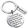 CYTING Inspirational Keychain I Am Strong Not Because I Am Weak Warrior Keychain Motivation Jewelry Encouragement Gift