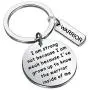CYTING Inspirational Keychain I Am Strong Not Because I Am Weak Warrior Keychain Motivation Jewelry Encouragement Gift CYTING Inspirational Keychain I Am Strong Not Because I Am Weak Warrior Keychain Motivation Jewelry Encouragement Gift