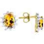 RYLOS Jewelry For Women Yellow Gold Plated Silver Birthstone Jewelry Ring, Earring & Pendant Necklace Gemstone & Genuine Diamonds 6X4MM Birthstone Womens Jewelry Matching Friendship Sizes 5-10
