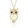 Ouran Long Necklace for Women,Owl Pendant Necklace for Girls Gold and Silver Chain Necklace with CZ Crystal Ouran Long Necklace for Women,Owl Pendant Necklace for Girls Gold and Silver Chain Necklace with CZ Crystal