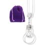 EPJ Light Bulb Necklace | Idea Charm Snake Chain Pendant
