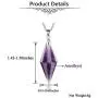 Top Plaza 12 Facet Natural Healing Crystal Stone Necklace Point Gemstone Pendant Necklaces Reiki Balancing Quartz Jewelry for Women Men