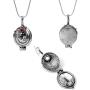 JinYu 2 Set The Vampire Diaries Elena Gilbert Opening Vervain Locket Pendant Necklace and Red Earrings with Transparent Box