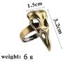 MIXIA Vintage Adjustable Ravens Crow Finger Rings Punk Animal Bird Skull Skeleton Ring Steampunk Jewelry