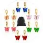 Butterfly Hoop Earrings,Acrylic Colored Earrings Set,Animal Elegant Charm Dangle Drop Huggie Earrings for Women Teen Girls Fashion Jewelry Gifts 6 Pairs