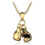 URDEAR Boxing Gloves Pendant Necklace Punk Gorgeous Charm Pendant Necklace Boxing Jewelry Gift for Men Women, 23 inches Chain