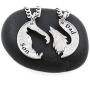 NameCoins Howling Wolf Necklaces for 2, Father and Son, Matching Son and Dad Pendants, Family Jewelry, Hand Cut Coin